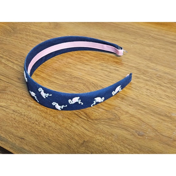 Talbots Flamingo Embroidered Headband - Picture 3 of 7